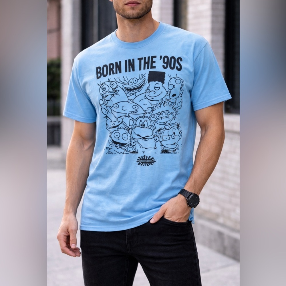 Born in the 90s cartoon T-shirt Rugrats etc. men’s size large